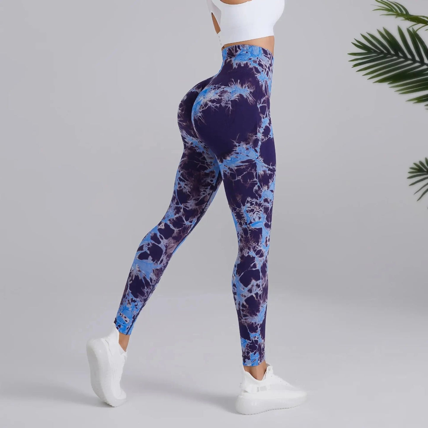 Verschieden-Farbige Push-Up Leggins, Fitness Bekleidung