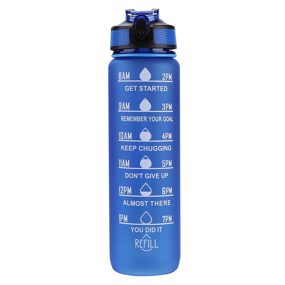 1L  Wasserflasche über den Tag, Sport, Fitnessflasche