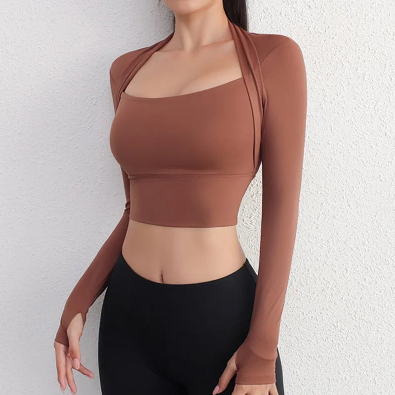 Fitness Oberteil, schnell trocknende Bluse, Langarm Top, Fashion