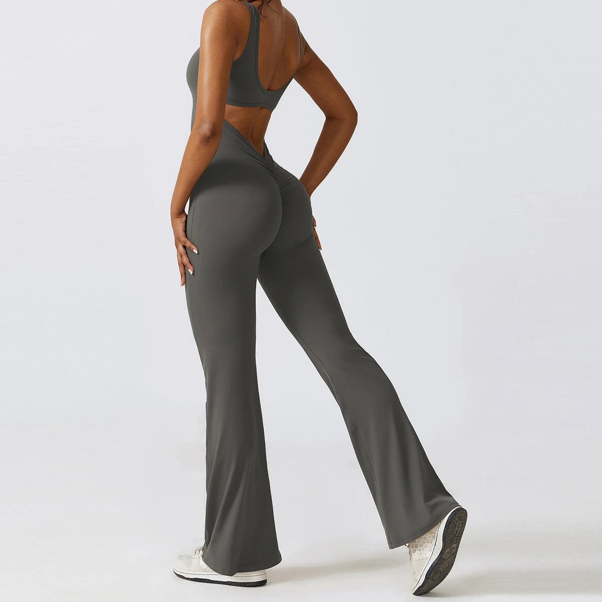 Sexy V-förmiger Jumpsuit, Workout Body