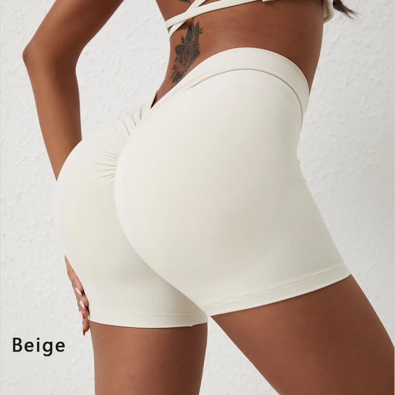 V-förmige Taille, Yoga-Shorts, Fitness Sport