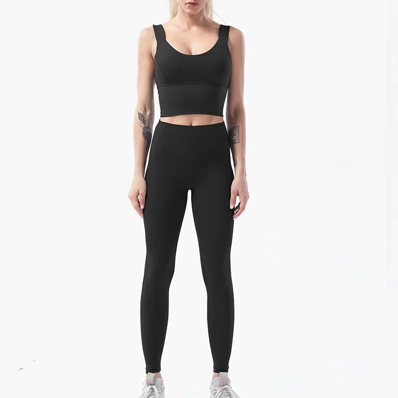 Yoga Sport-Set, Leggins mit hoher Taille