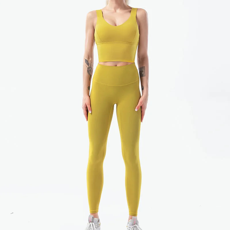 Yoga Sport-Set, Leggins mit hoher Taille