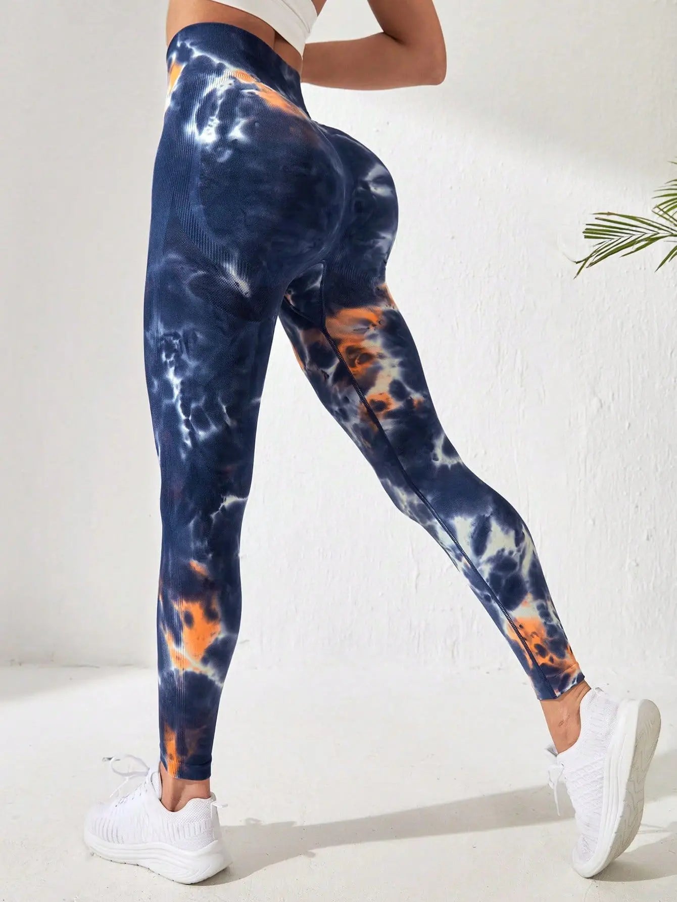 Verschieden-Farbige Push-Up Leggins, Fitness Bekleidung