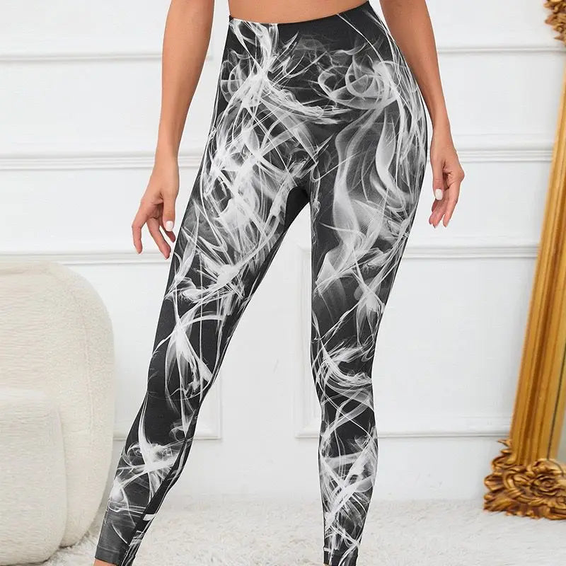 Verschieden-Farbige Push-Up Leggins, Fitness Bekleidung