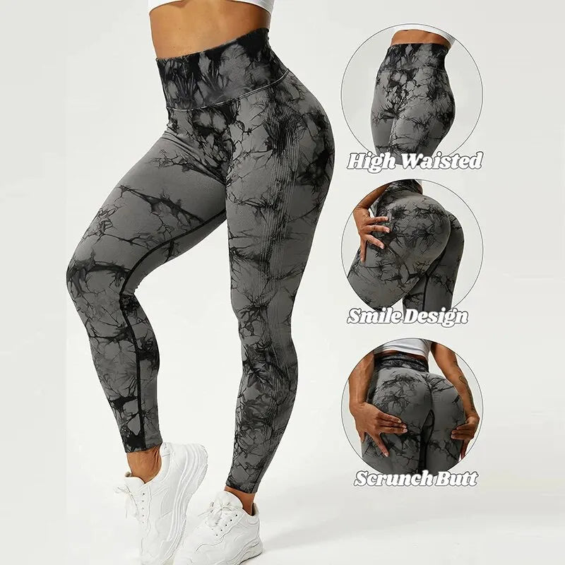 Nahtlose Fitness Leggins mit hoher Taille, elastische Fashion Leggins