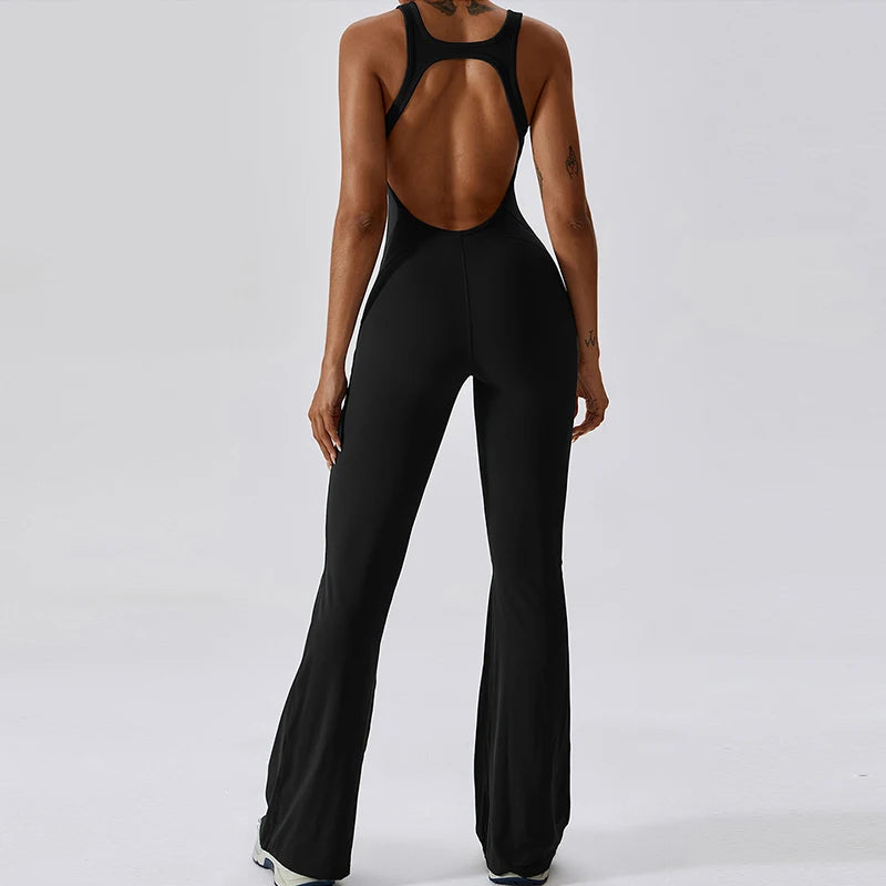 Sexy V-förmiger Jumpsuit, Workout Body