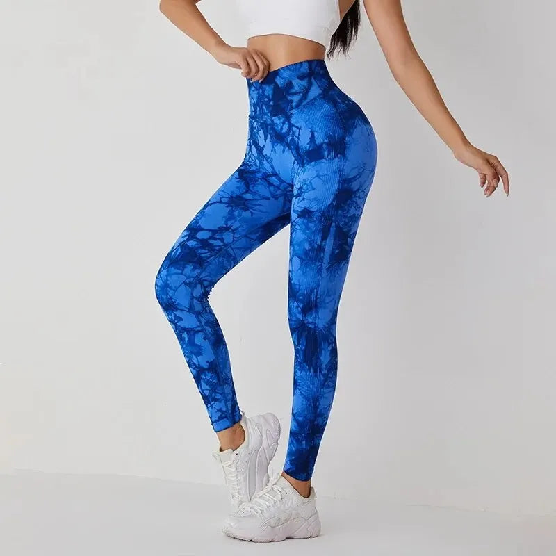 Nahtlose Fitness Leggins mit hoher Taille, elastische Fashion Leggins