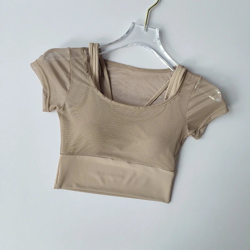 Fitness T-Shirt, lässig, Basic und Modern in Mesh Design