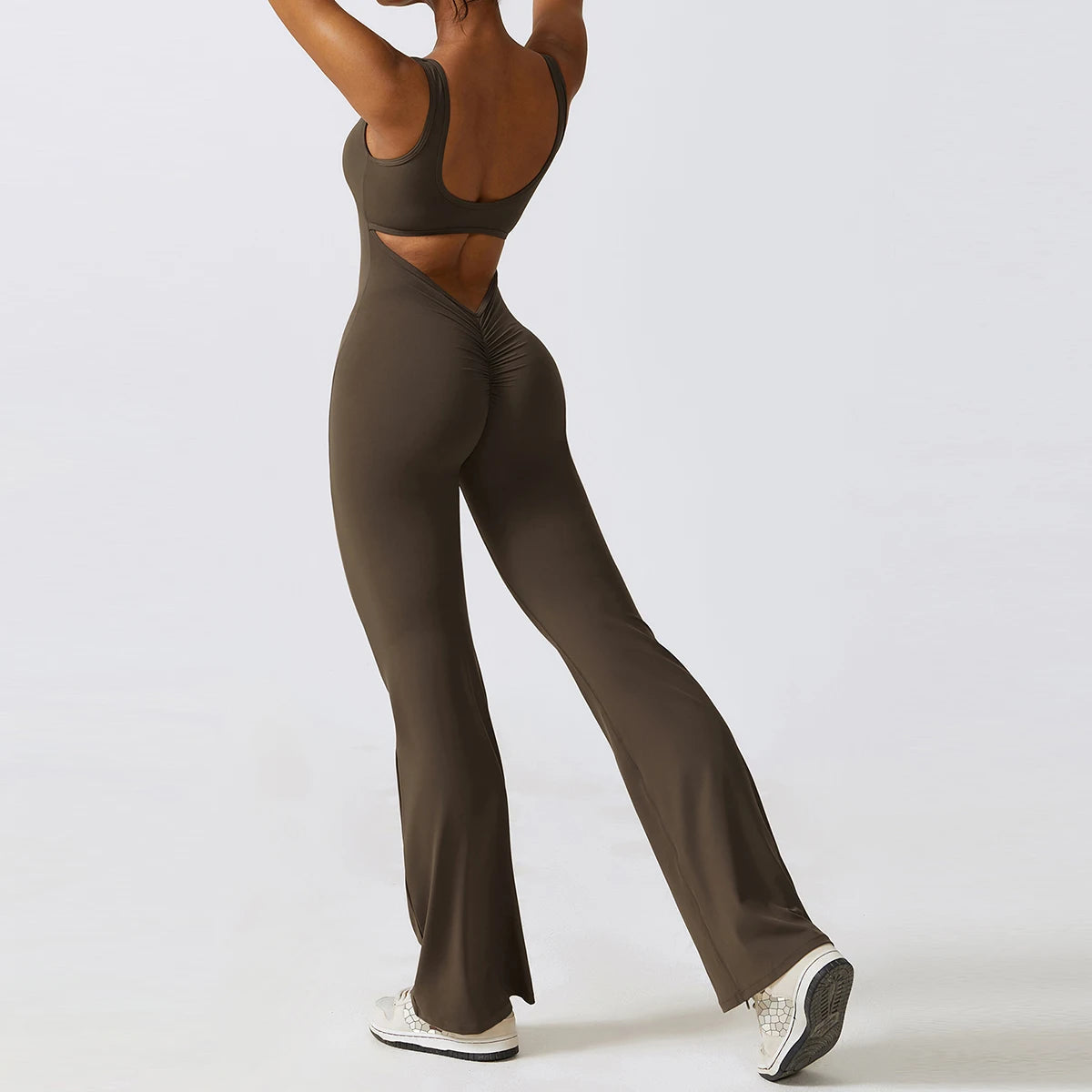 Sexy V-förmiger Jumpsuit, Workout Body