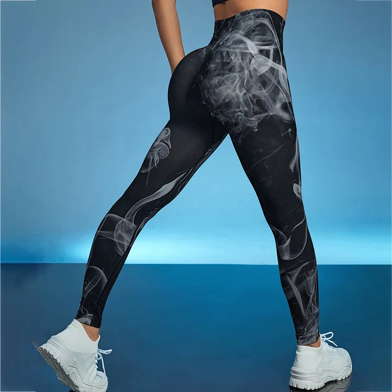 Verschieden-Farbige Push-Up Leggins, Fitness Bekleidung