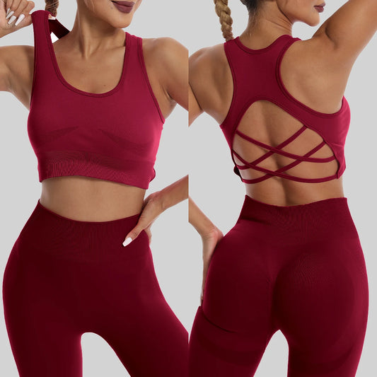 Nahtlose Leggins mit hoher Taille, Trainingsanzug