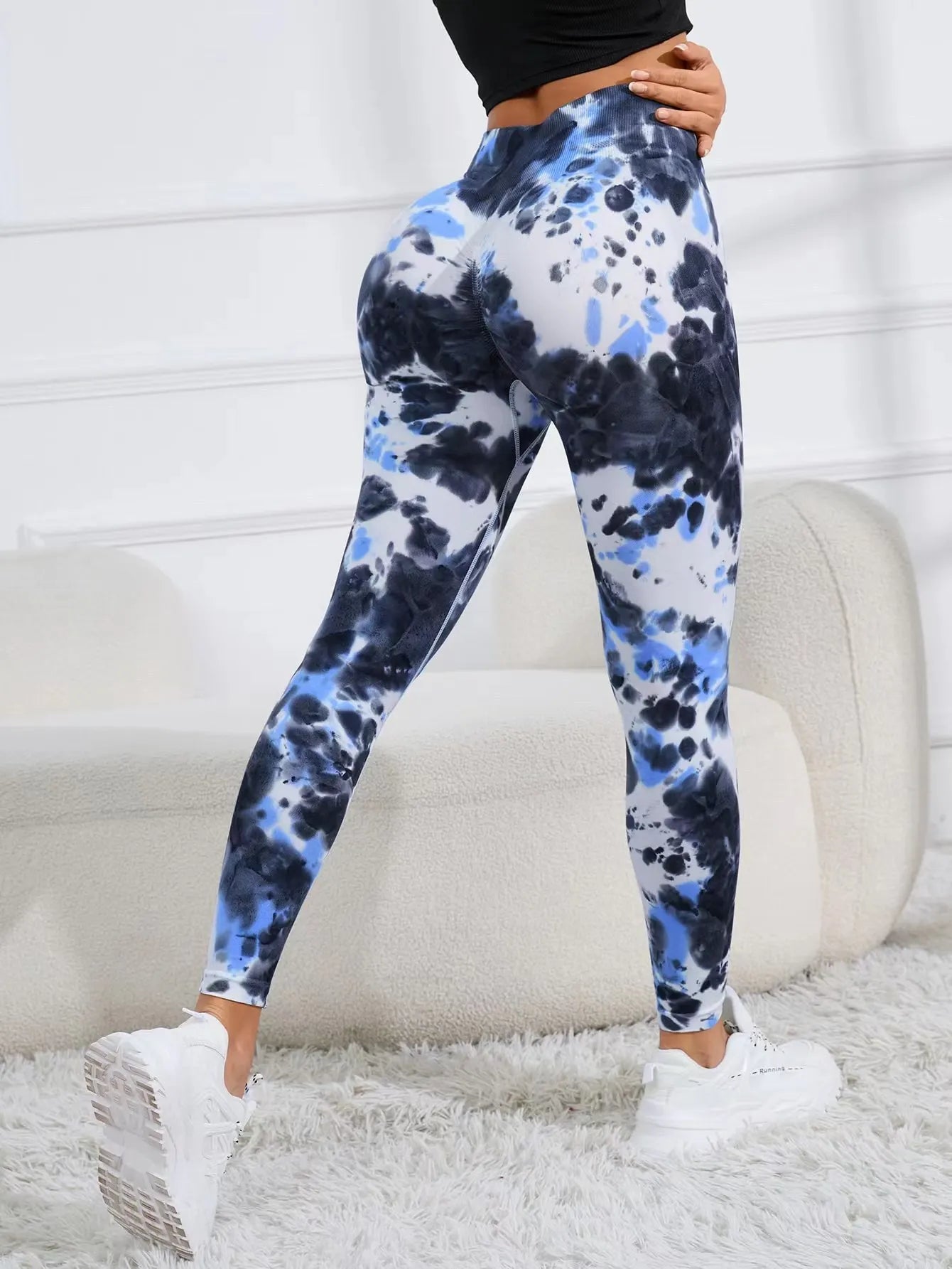 Verschieden-Farbige Push-Up Leggins, Fitness Bekleidung