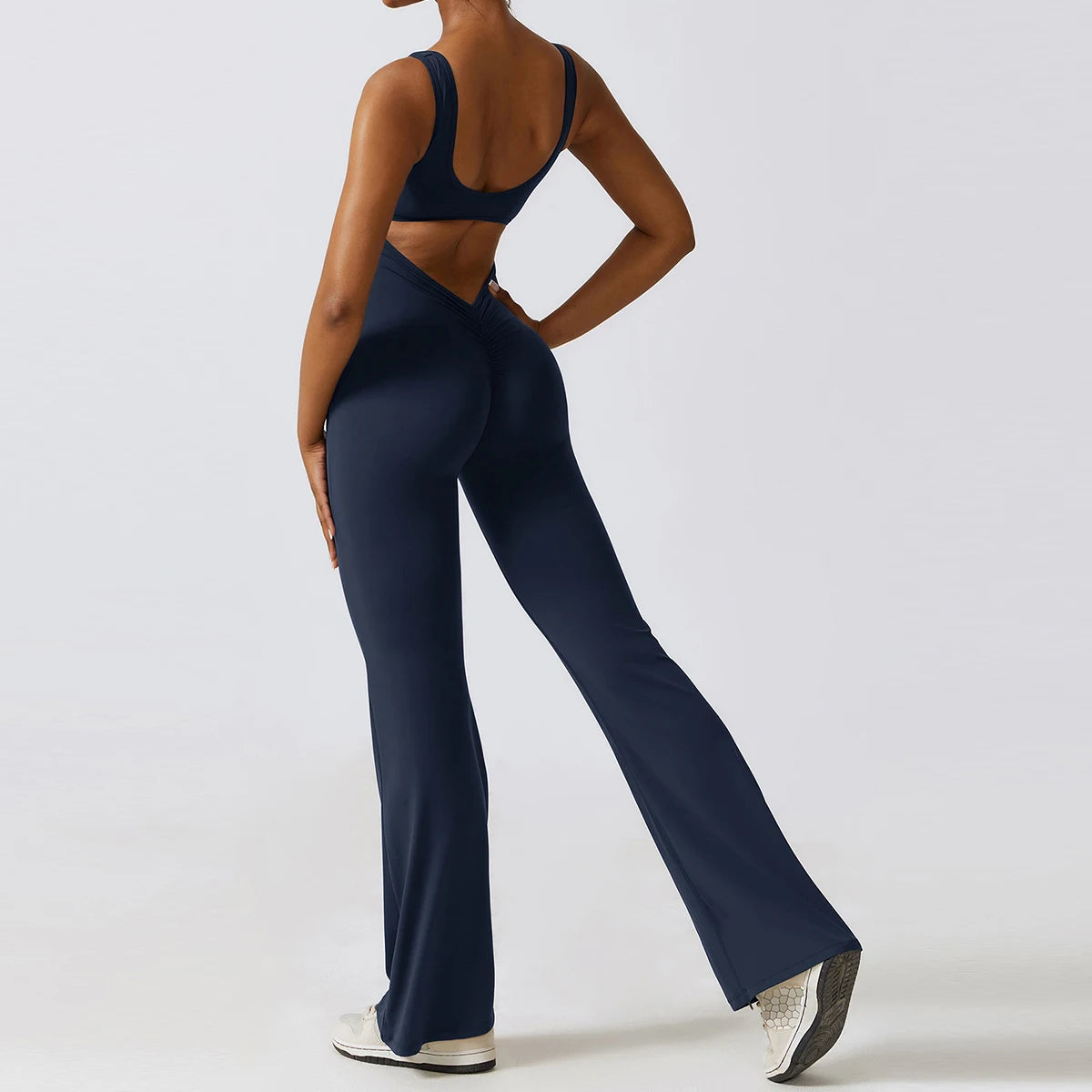 Sexy V-förmiger Jumpsuit, Workout Body