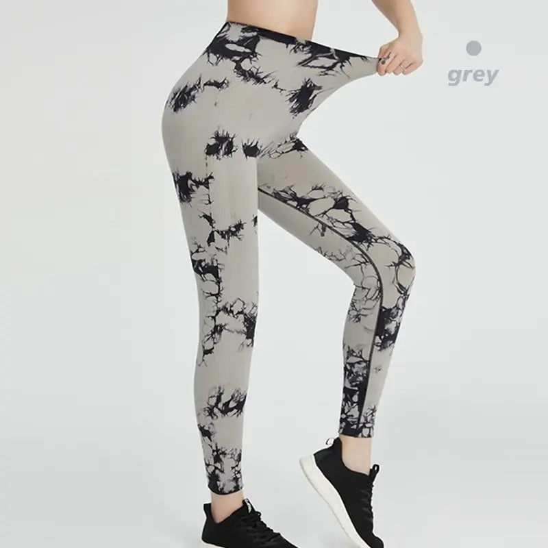 Nahtlose Fitness Leggins mit hoher Taille, elastische Fashion Leggins