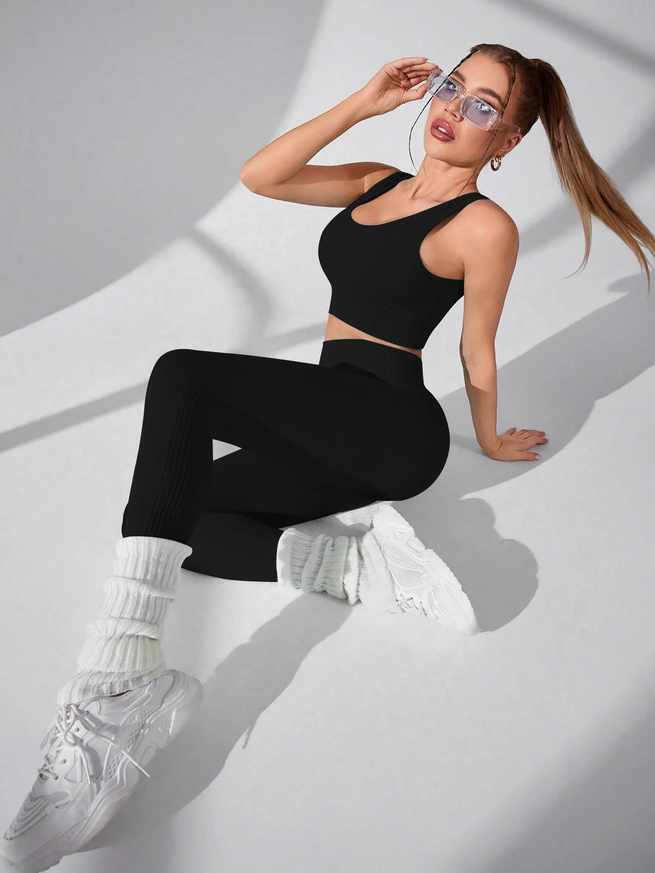 Zweiteiler Sport-Set, Activewear Leggins, Fashion Outfit