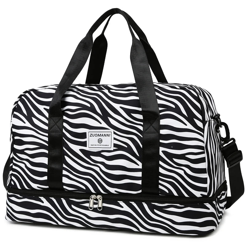 Fitness Sporttasche in moderne Animal-Print, Reisetasche, Gym Bag