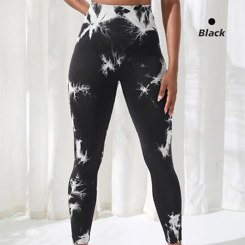 Nahtlose Fitness Leggins mit hoher Taille, elastische Fashion Leggins