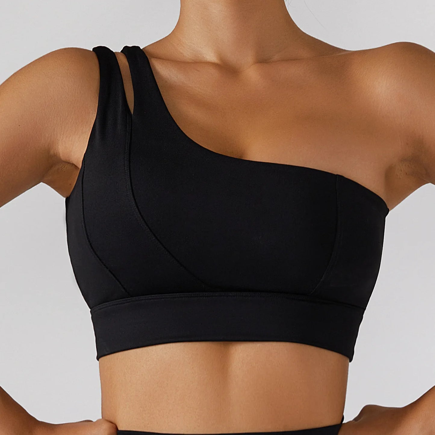 Sexy One-Shoulder Top, Fitness Tank Top