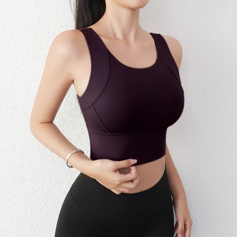 Yoga Sport Oberteil, Sport Top mit Atmungsaktiven Design