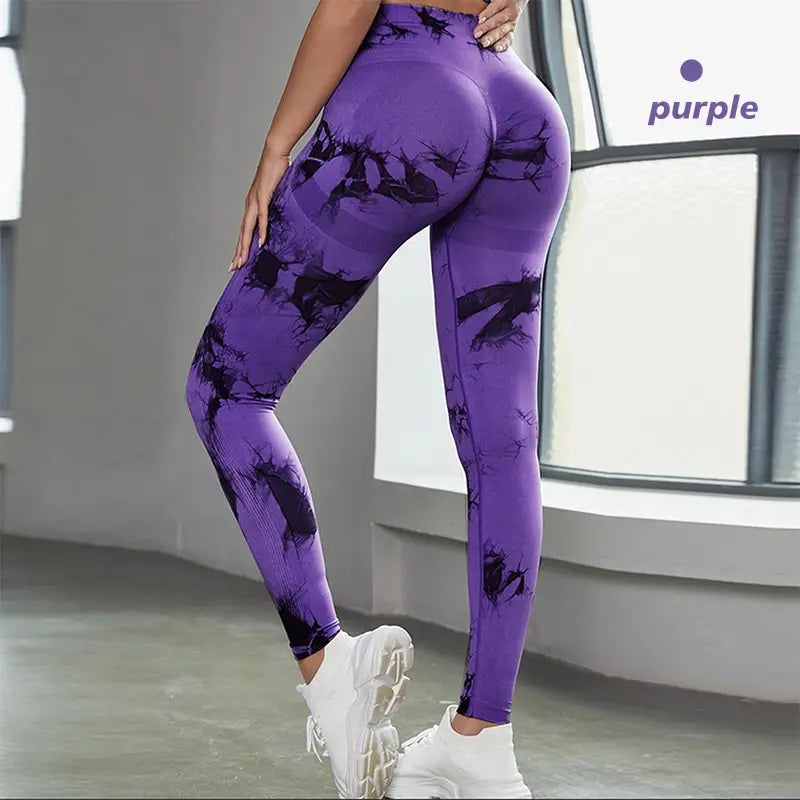 Nahtlose Fitness Leggins mit hoher Taille, elastische Fashion Leggins