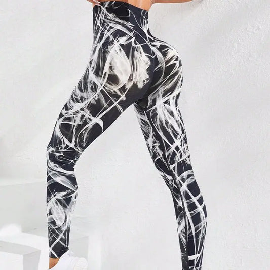 Verschieden-Farbige Push-Up Leggins, Fitness Bekleidung