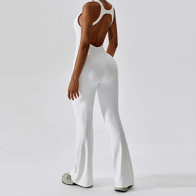 Sexy V-förmiger Jumpsuit, Workout Body