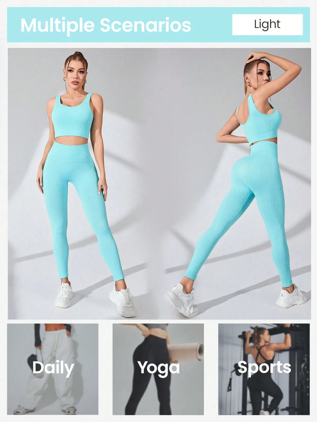 Zweiteiler Sport-Set, Activewear Leggins, Fashion Outfit