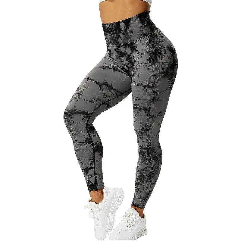 Nahtlose Fitness Leggins mit hoher Taille, elastische Fashion Leggins