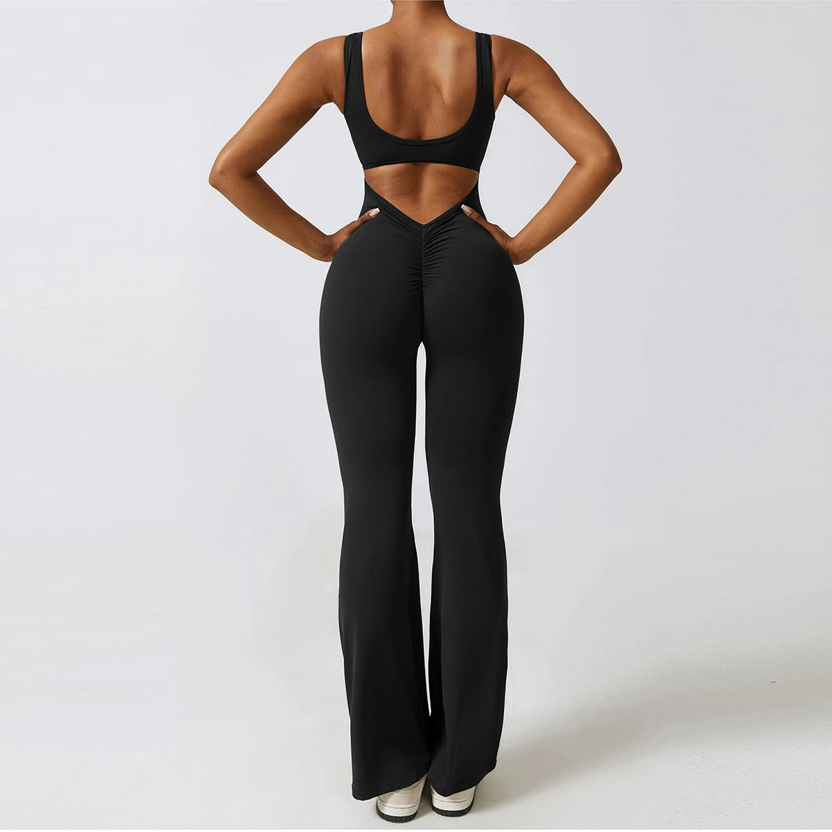 Sexy V-förmiger Jumpsuit, Workout Body