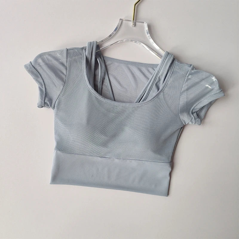 Fitness T-Shirt, lässig, Basic und Modern in Mesh Design