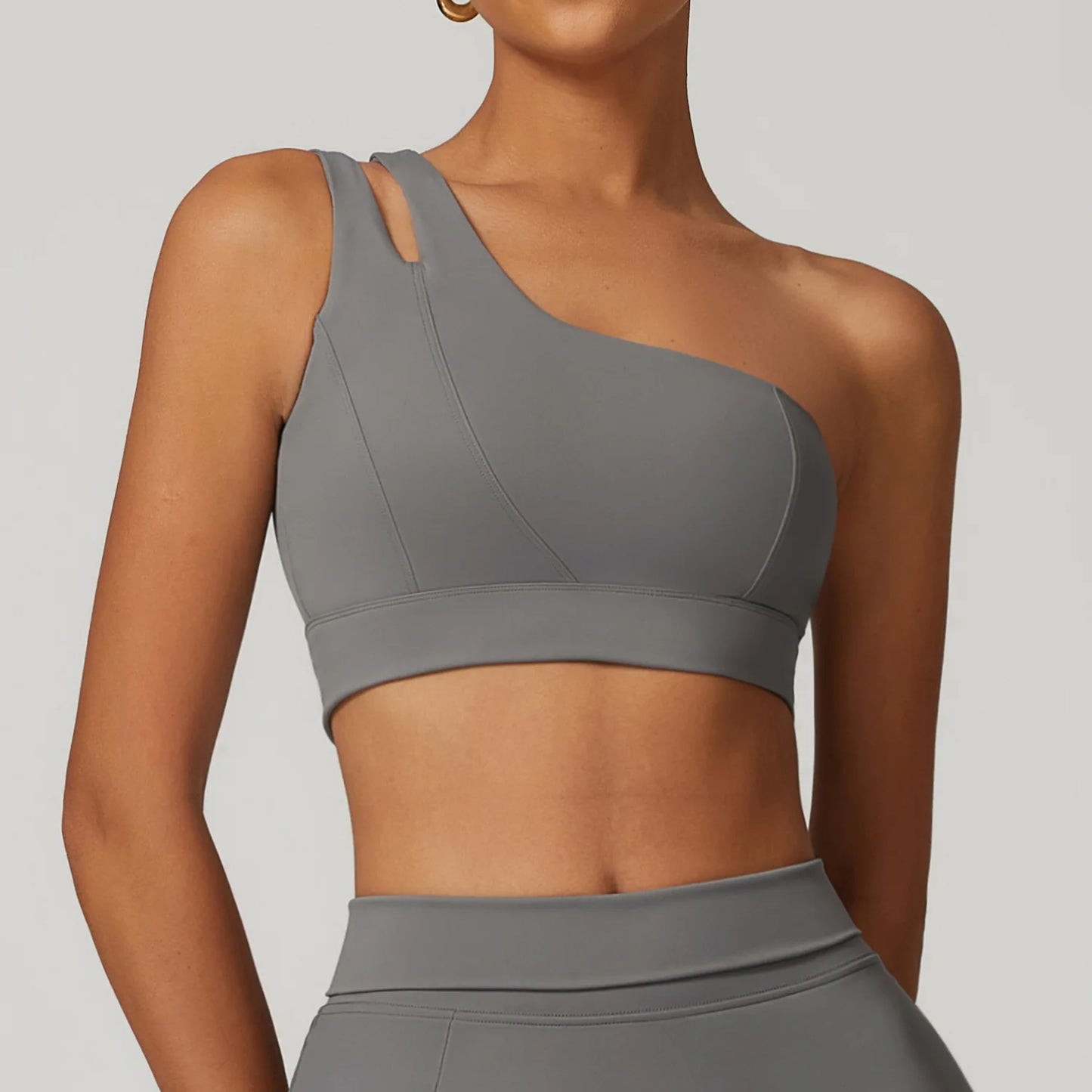 Sexy One-Shoulder Top, Fitness Tank Top