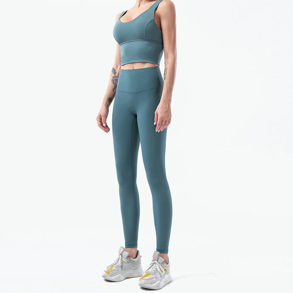 Yoga Sport-Set, Leggins mit hoher Taille