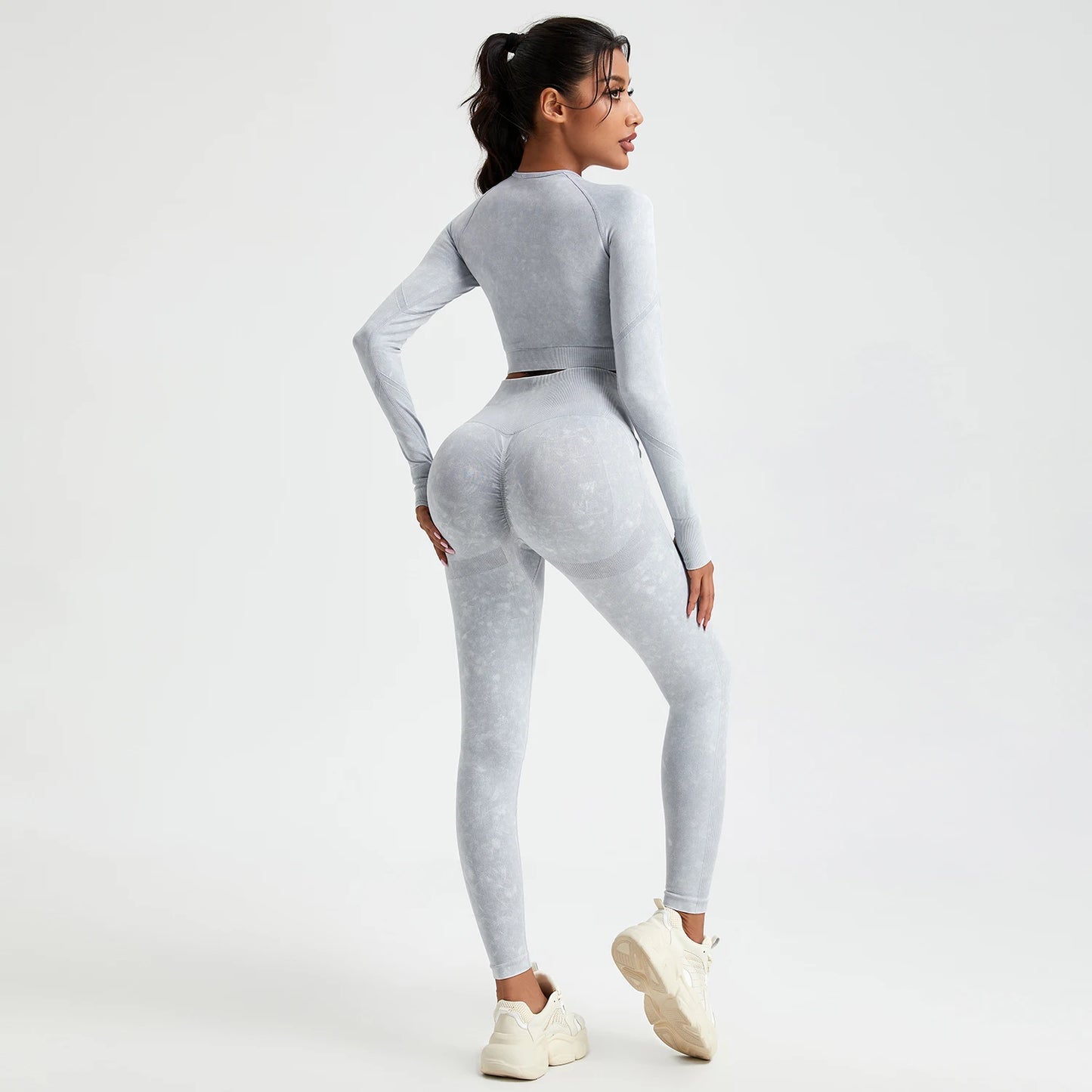 Activewear Sportbekleidung langarm, Zweiteiler, Stretch Leggins